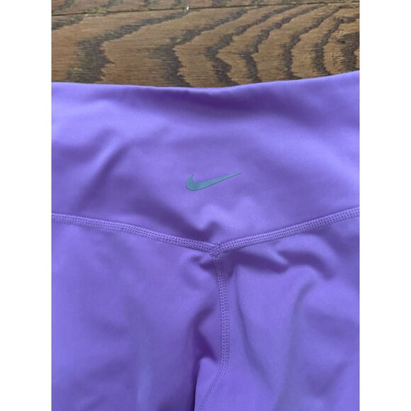 NIKE WOMEN'S SWOOSH DRI-FIT HI-RISE PASTEL LAVENDER LEGGINGS Sz SMALL - Picture 4 of 10